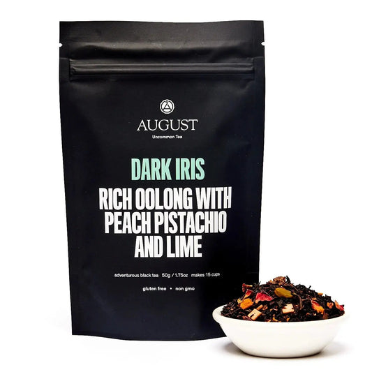 Da LBI Tea Dark Iris peach pistachio oolong tea, 15-cup resealable pouch