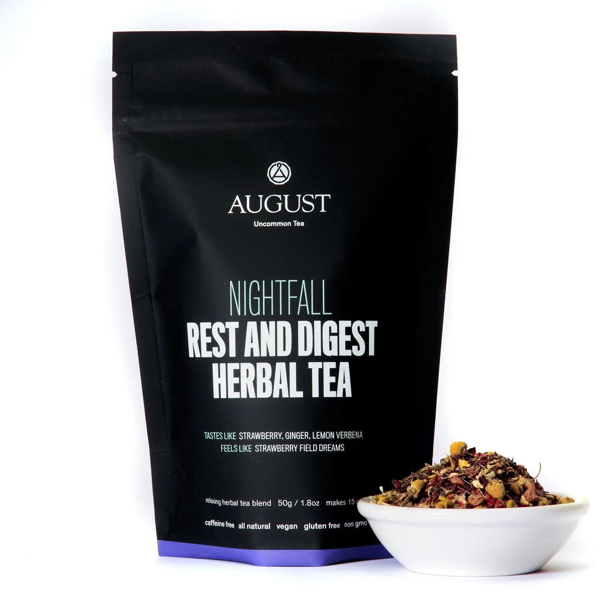 Nightfall chamomile ginger herbal tea by Da LBI Tea, 15-cup resealable pouch