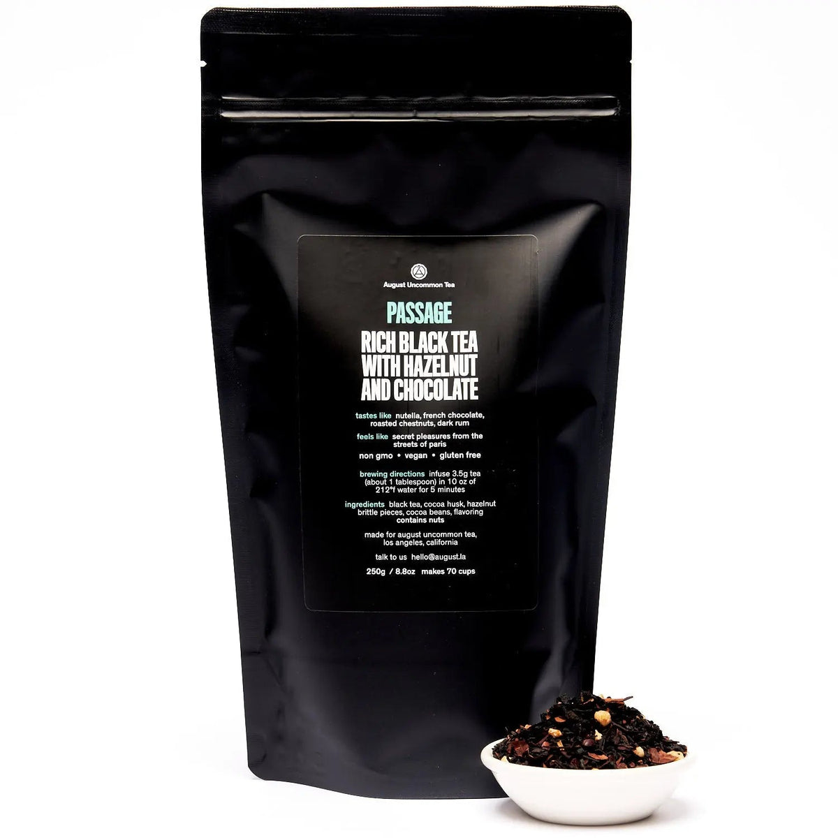 Da LBI Tea Passage hazelnut chocolate black tea, 70-cup resealable pouch