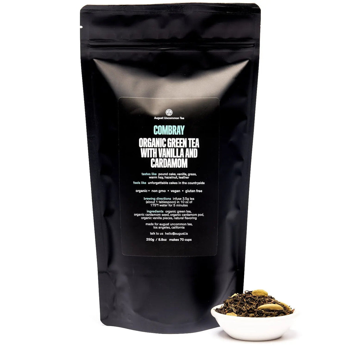 Da LBI Tea Combray vanilla cardamom green tea, 70-cup resealable pouch