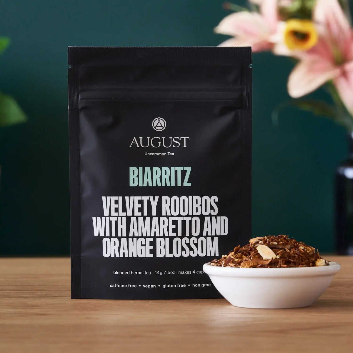 Da LBI Tea Biarritz orange amaretto rooibos tea, 4-cup sample pack