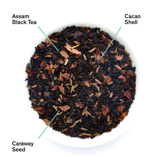 Da LBI Tea The Library malty black tea, loose leaves with ingredients labeled