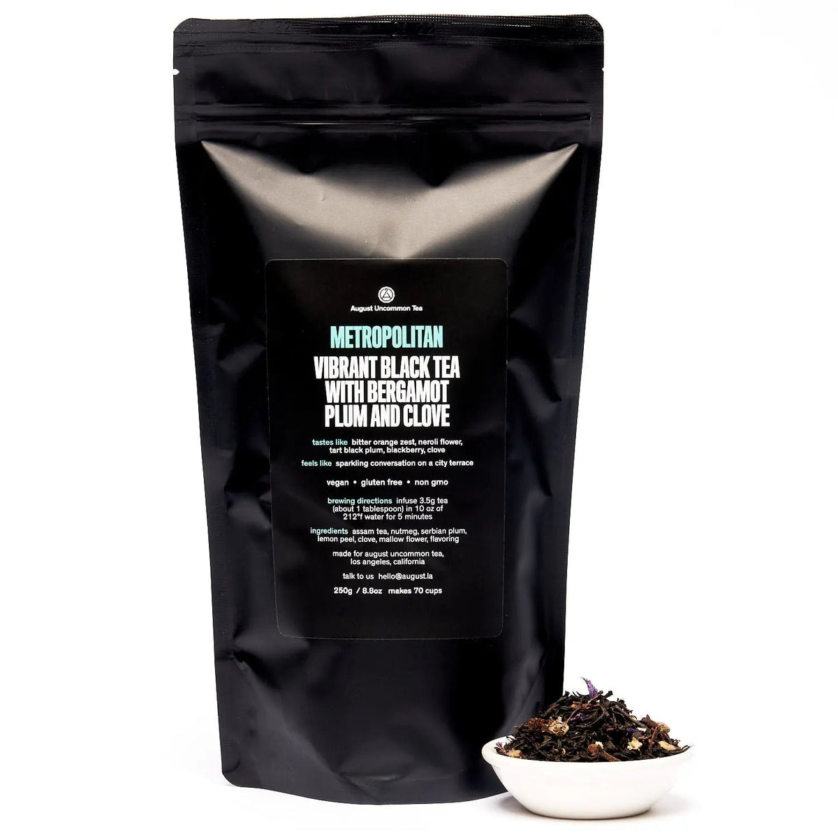 Da LBI Tea Metropolitan bergamot plum earl grey black tea, 70-cup resealable pouch