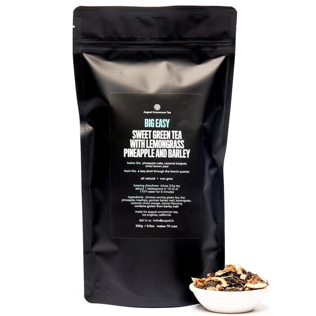 Da LBI Tea Big Easy pineapple caramel green tea, 70-cup resealable pouch