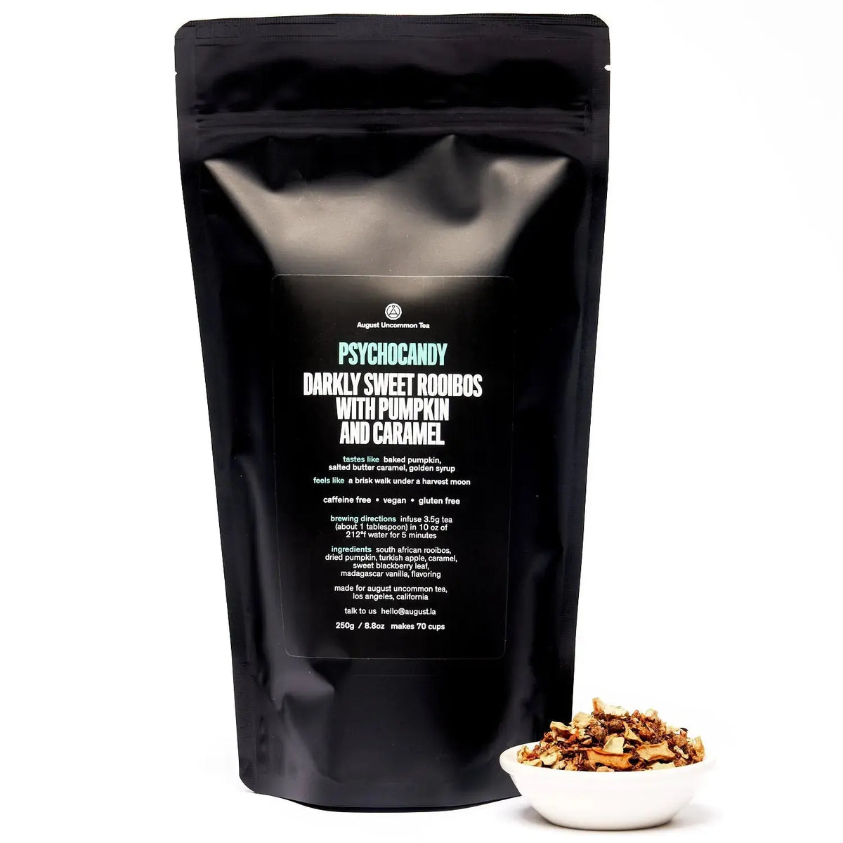 Da LBI Tea Psychocandy roasted pumpkin caramel rooibos tea, 70-cup resealable pouch