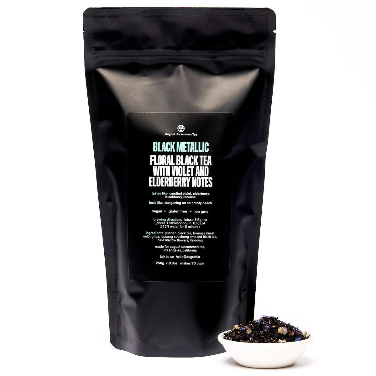 Da LBI Tea Black Metallic violet elderberry black tea, 70-cup resealable pouch