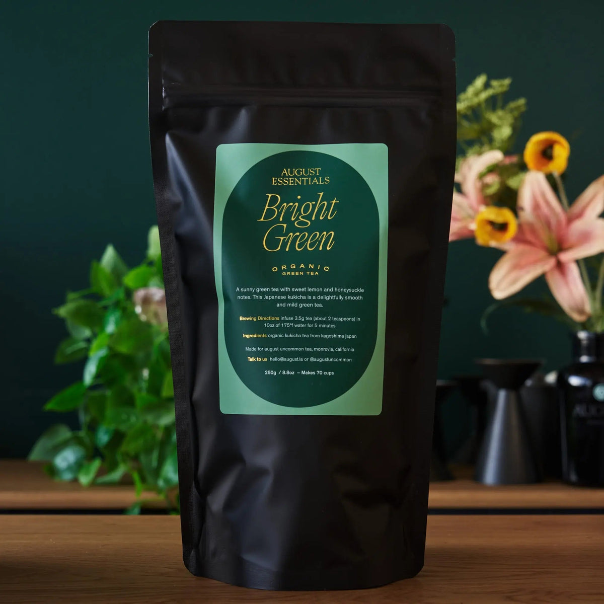 Da LBI Tea Essentials Bright Green Green Tea, 70-cup resealable pouch