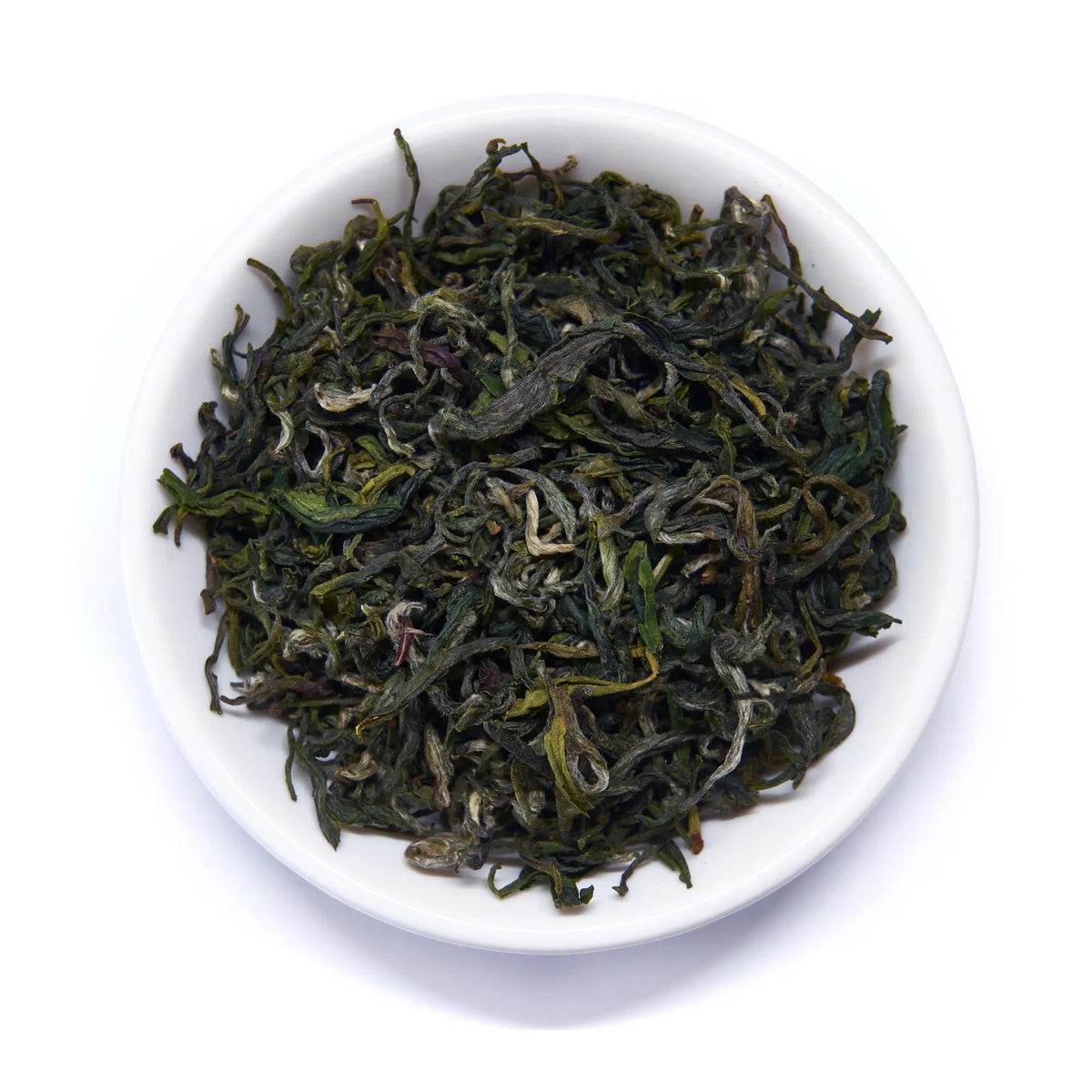 Da LBI Tea Rare Leaves Emerald single estate pi lo chun green tea, loose leaves with ingredients labeled