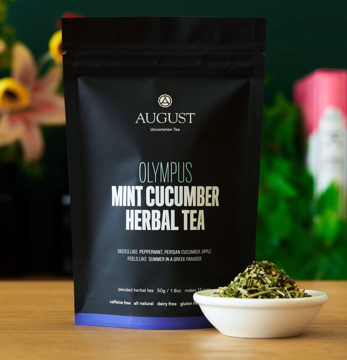 Da LBI Tea Olympus mint cucumber herbal tea, 15-cup resealable pouch