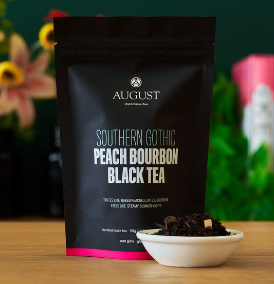 Da LBI Tea Southern Gothic peach bourbon black tea, 15-cup resealable pouch