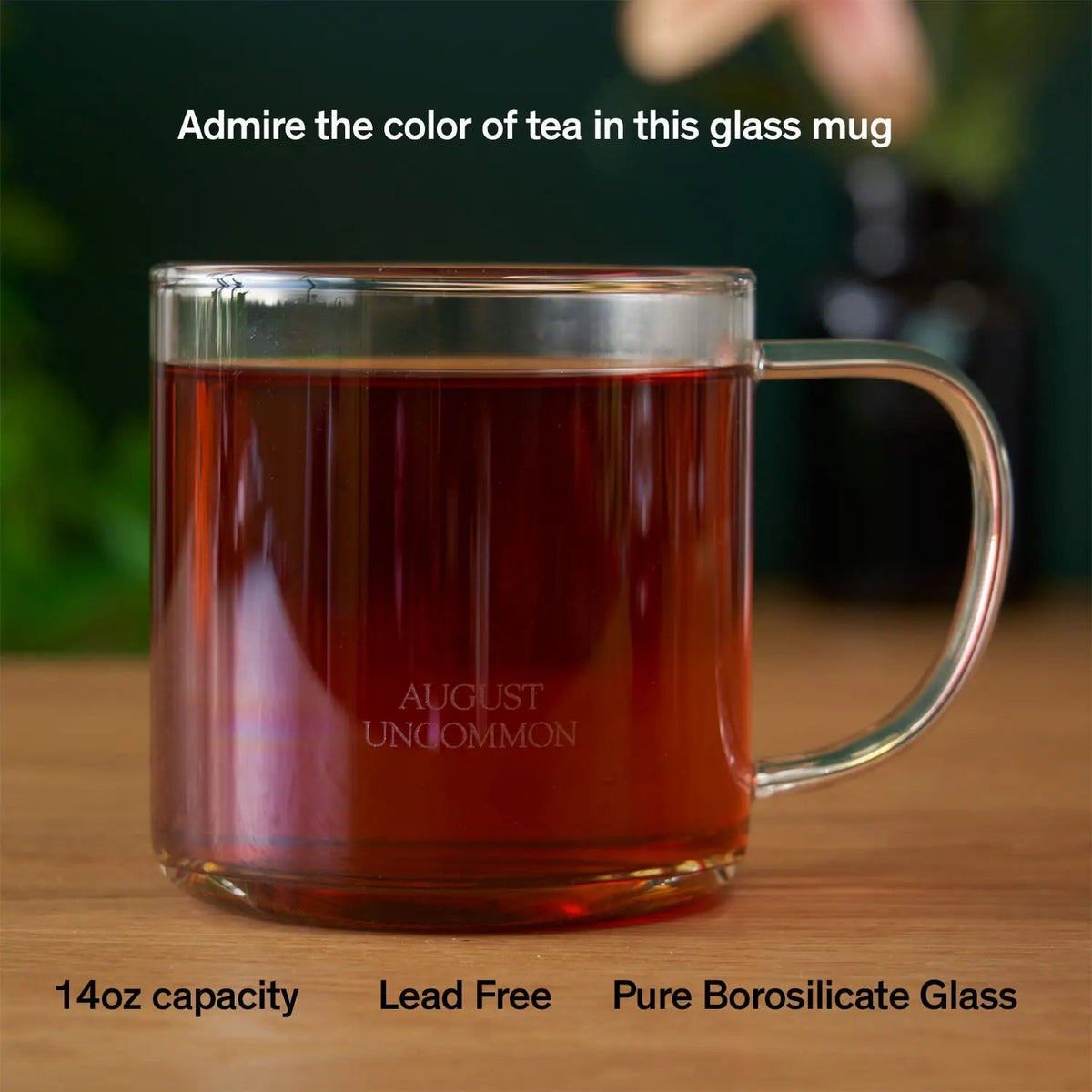 Da LBI clear glass tea mug, product photo
