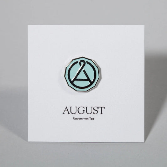 Seal enamel pin in chrome and mint green from Da LBI Tea, view 2