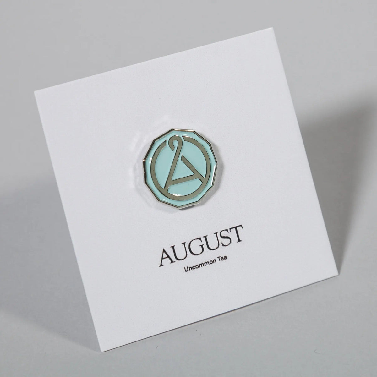 Seal enamel pin in chrome and mint green from Da LBI Tea, view 3